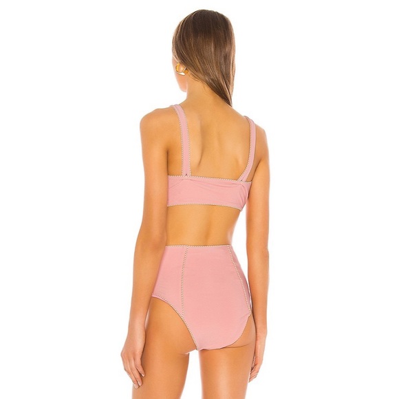 NWT Barbie Style Jonathan Simkhai Piped Luxe Strap Bikini - Picture 3 of 12